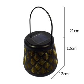 Wrought Iron Hollow Solar Lantern