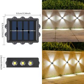 Solar Outdoor Wall Convex Mirror Wall Lamp Outdoor Courtyard Decoration Spotlight Villa Exterior Wall Garden Layout Wall Washer