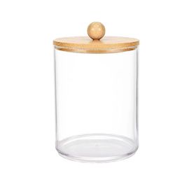 Cotton Swab Storage Box Acrylic Portable Round Container