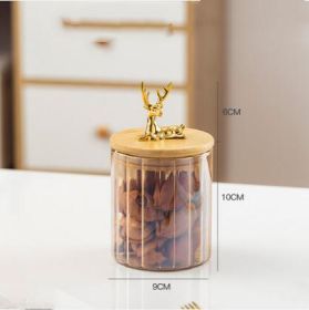 Gold Glass Vertical Stripe Storage Tank