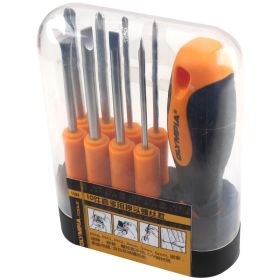 Magnetic Screwdriver Set 10 PCS,3 Phillips and 3 Flat Head Precision Screwdriver,Awl,Track Lifter,Professional Cushion Grip and Non-Slip