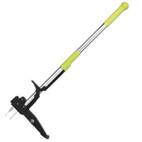 38.97in Aluminum Weed Puller Stand Up Weeder Without Bending Kneeling Manual Weed Remover Tool with 4 Claws for Lawn Yard Garden Patio